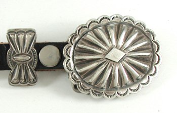 Navajo Sterling Silver overlay concha belt