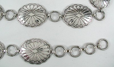 Navajo Sterling Silver concha belt