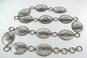 Navajo Sterling Silver concha belt