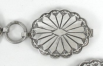 Navajo Sterling Silver concha belt