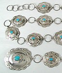 Navajo Sterling Silver concha belt
