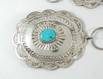 Navajo Sterling Silver concha belt