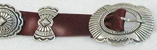 Begay Link Sterling Silver Concho Belt