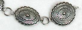 Begay Link Sterling Silver Concho Belt