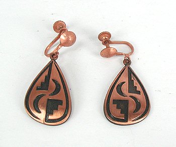 copper earrings