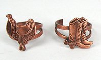 Copper butterfly pin