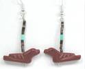 Navajo Onyx and Sterling Silver Earrings