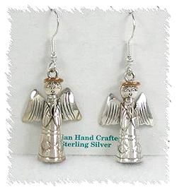 Lambert Perry Navajo Sterling Silver Angel earrings