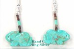 Navajo Turquoise Rabbit Earrings