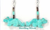 native american turquoise horse earrings