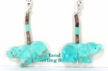 Navajo Bear fetish earrings