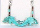 Navajo Dolphin fetish earrings