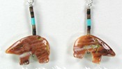 Navajo Bear fetish earrings