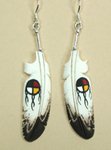 Hand made Native American Indian Jewelry; Navajo Sterling Silver earrings