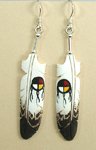 bone feather earrings