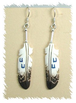Hand carved bone waterbird peyote bird pendant