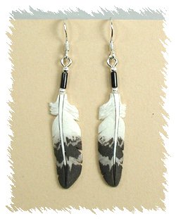 Hand carved bone waterbird peyote bird pendant