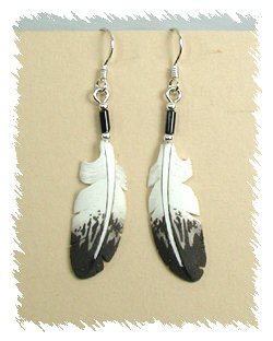 Hand carved bone waterbird peyote bird pendant