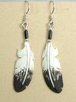 bone feather earrings