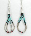 Frank Ortiz turquoise heishi earrings