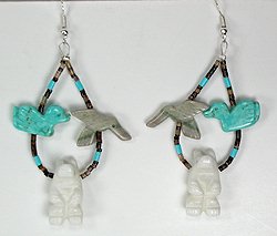 Navajo animal fetish earrings