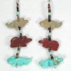 Navajo Fox fetish earrings