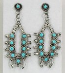 Navajo sterling silver horse head earrings
