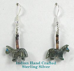 Navajo horse earrings