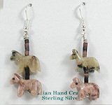 Navajo Fox fetish earrings