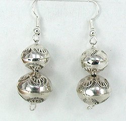 Zuni Catherdral Turquoise and Sterling Silver Earrings