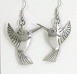 Navajo Onyx and Sterling Silver Earrings