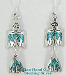 Sterling Silver and Turquoise Appaloosa horse earrings