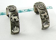 Native American Sterling Silver post Earrings