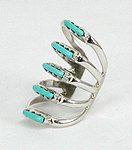 Navajo Turquoise and Sterling Silver Ear cuff