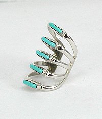 Handmade sterling,silver  Turquoise Needlepoint Dome post earrings.