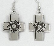 Sterling Silver cross earrings