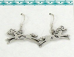 Navajo Sterling Silvercross  Earrings
