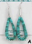 turquoise heishi earrings