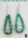 turquoise heishi earrings