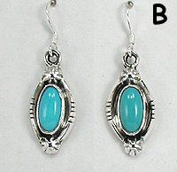 Zuni Catherdral Coral and Sterling Silver Earrings