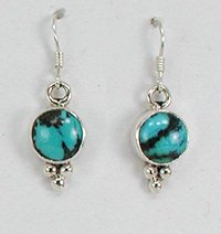 Zuni Catherdral Coral and Sterling Silver Earrings