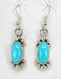 Zuni Catherdral Coral and Sterling Silver Earrings
