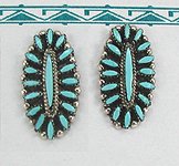 Native American Zuni turquoise earrings