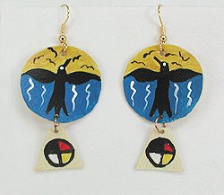 Oglala Lakota rawhide Earrings
