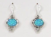 Navajo Opal and Sterling Silver  wire Earrings