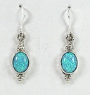 Navajo Opal and Sterling Silver wire Earrings