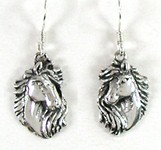 Navajo horse head Sterling Silver wire Earrings