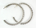 Native American Sterling Silver hoop post Earrings
