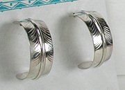 Navajo Sterling Silver feather Earrings