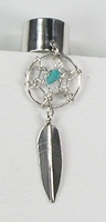 Navajo Sterling Silver feather ear cuff